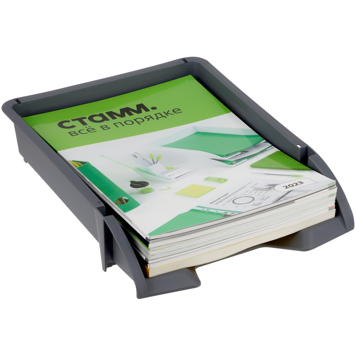 Лоток для бумаг Стамм Лидер / ЛТГ-31800 (серый) — фото 5