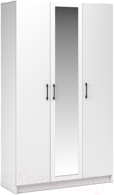 Шкаф Империал Чикаго Вайт 3 двери с зеркалом (белый)