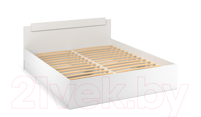 Двуспальная кровать Империал Чикаго Вайт 160 с подъемным механизмом (белый)