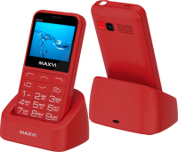 Мобильный телефон Maxvi B231ds (красный) - 