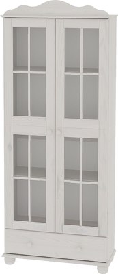 Шкаф с витриной Dipriz Бритта / Д.30012.2 (белый) - 