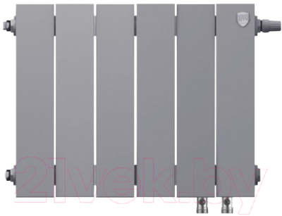 Радиатор биметаллический Royal Thermo PianoForte 300 VDR Silver Satin (6 секций)