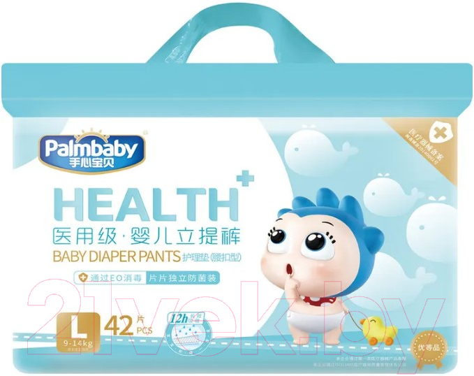 Подгузники-трусики детские Palmbaby Health+ L 9-14кг