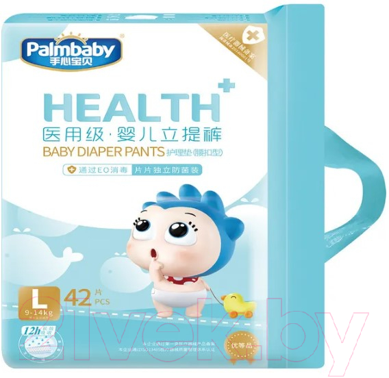 Подгузники-трусики детские Palmbaby Health+ L 9-14кг