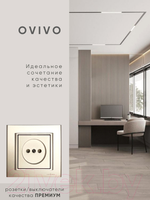 Рамка для выключателя Ovivo Mina 401-130000-096 (антрацит)