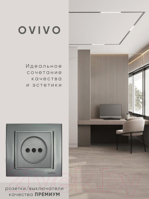 Рамка для выключателя Ovivo Mina 401-110000-250 (дымчатый)