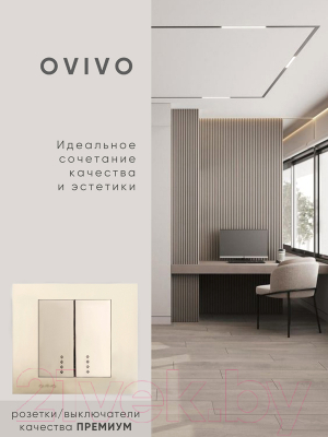 Выключатель Ovivo 600-000213-203 (антрацит)