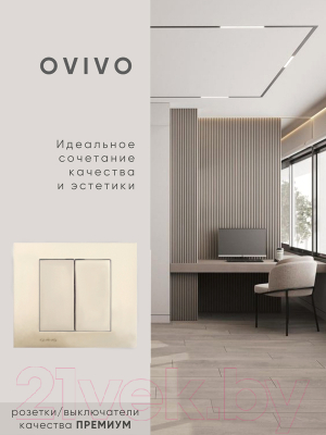 Выключатель Ovivo 600-000213-202 (антрацит)