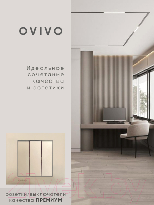 Выключатель Ovivo 600-000213-254 (антрацит)