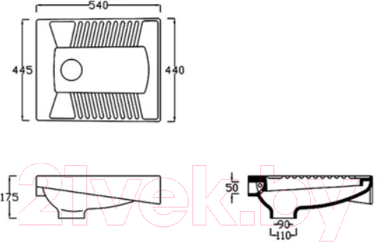 Чаша Генуя Jaquar ECS-WHT-455LE