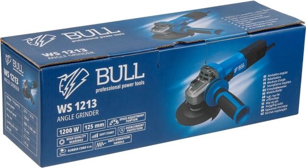 Профессиональная угловая шлифмашина Bull WS 1213 (1333514)