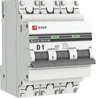 Выключатель автоматический EKF 3P 1А (D) 4.5kA ВА 47-63 / mcb4763-3-01D-pro - 