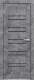 Дверь межкомнатная Юни Амати 25 60x200 (светлый бетон/стекло черное) - 