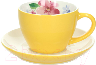 Чашка с блюдцем Andrea Fontebasso Milk & Coffee Breakfast Time / NL614C12860 (желтый)