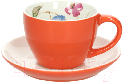 Чашка с блюдцем Andrea Fontebasso Milk & Coffee Breakfast Time / NL614C32860 (оранжевый)