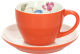 Чашка с блюдцем Andrea Fontebasso Milk & Coffee Breakfast Time / NL614C32860 (оранжевый) - 