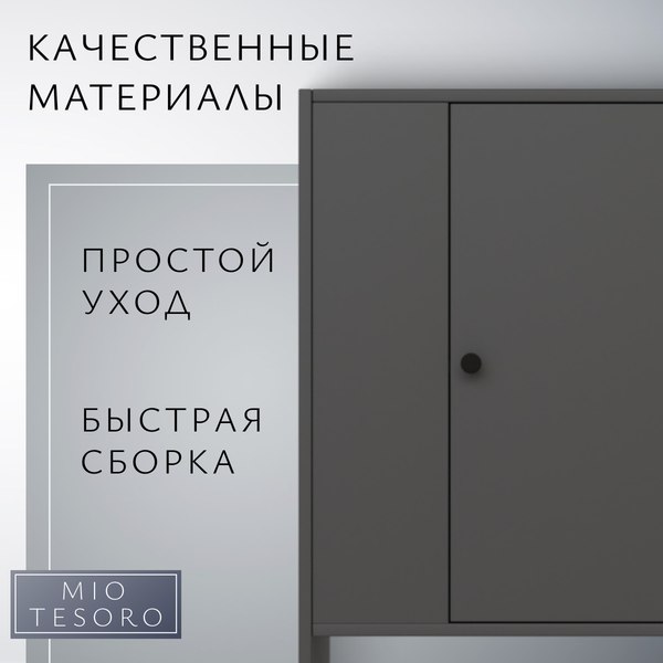 Тумба Mio Tesoro Мини 1 дверь 2.07.03.090.2 (черный)