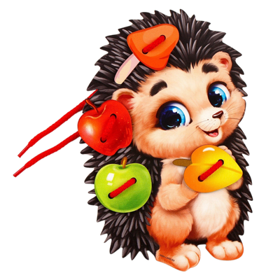 

Развивающий игровой набор, Шнуровка Ежик / 9850373