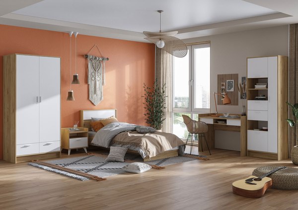 Купить Односпальная кровать Стендмебель Ирис КР-01 90x200 в Бобруйске