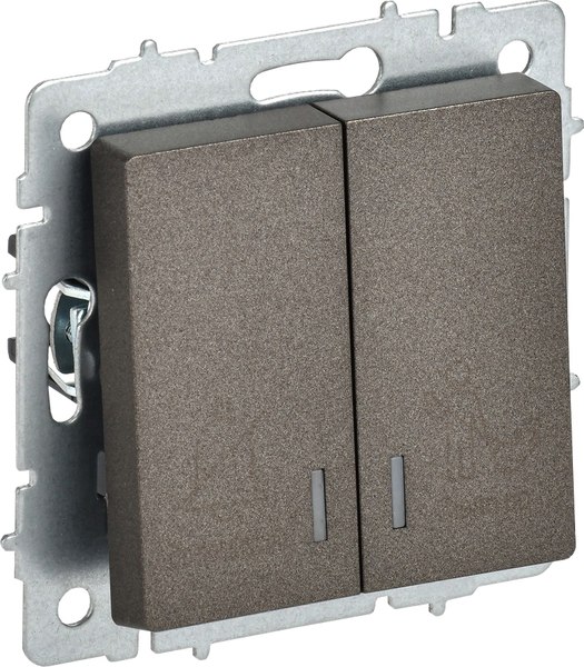 Выключатель IEK Brite BR-V20-2-10-K45 (темная бронза)
