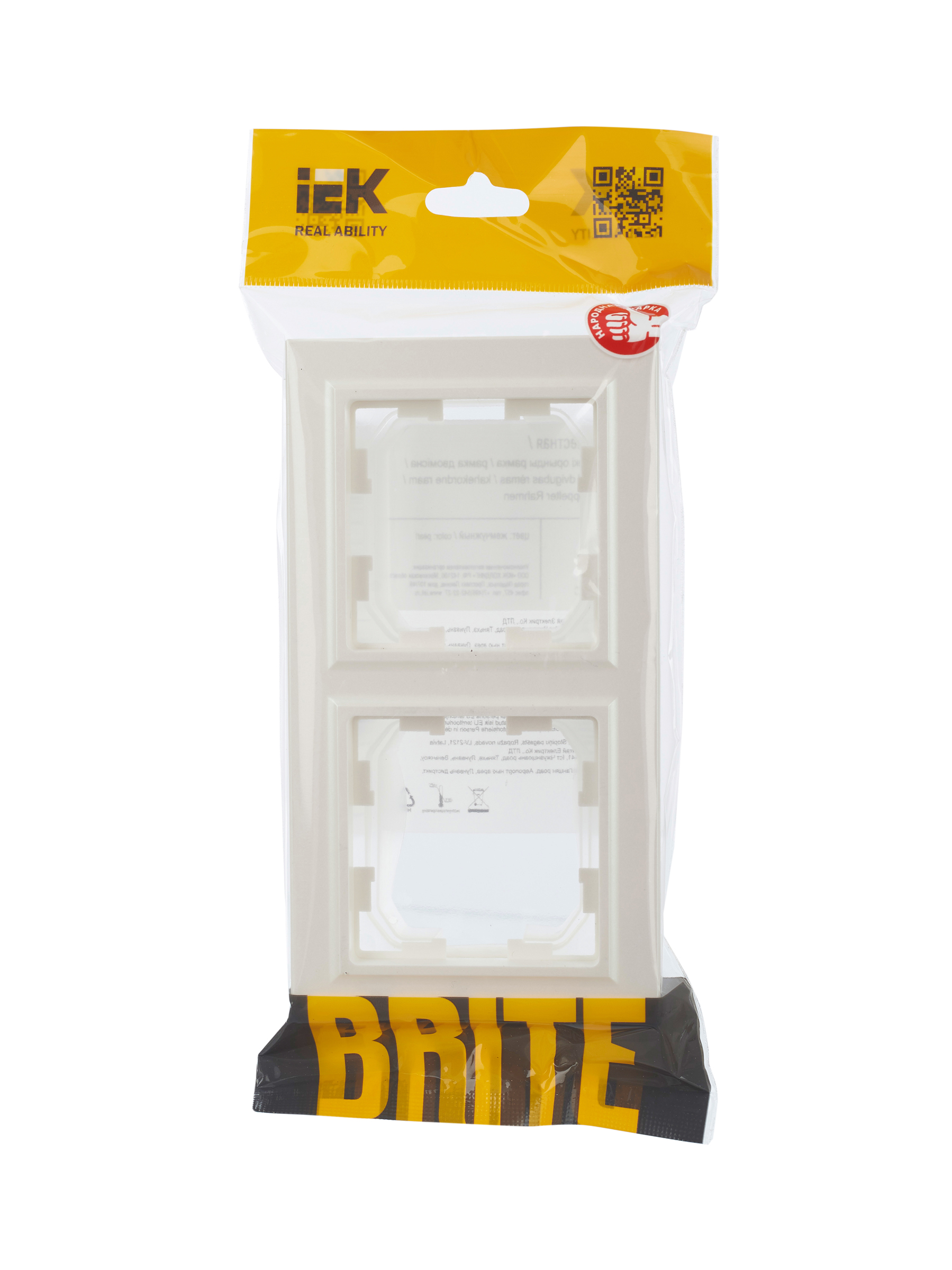 Рамка для выключателей и розеток IEK Brite BR-M22-44-K36 (жемчуг) — фото 5