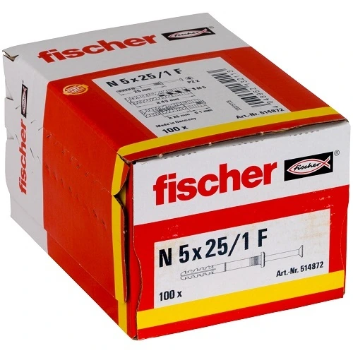 Дюбель-гвоздь FISCHER N 8x120 F / 513704 (100шт) — фото 2