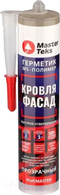 Изображение товара Герметик гибридный MasterTeks ProfiMaster кровля/фасад (290мл, прозрачный)