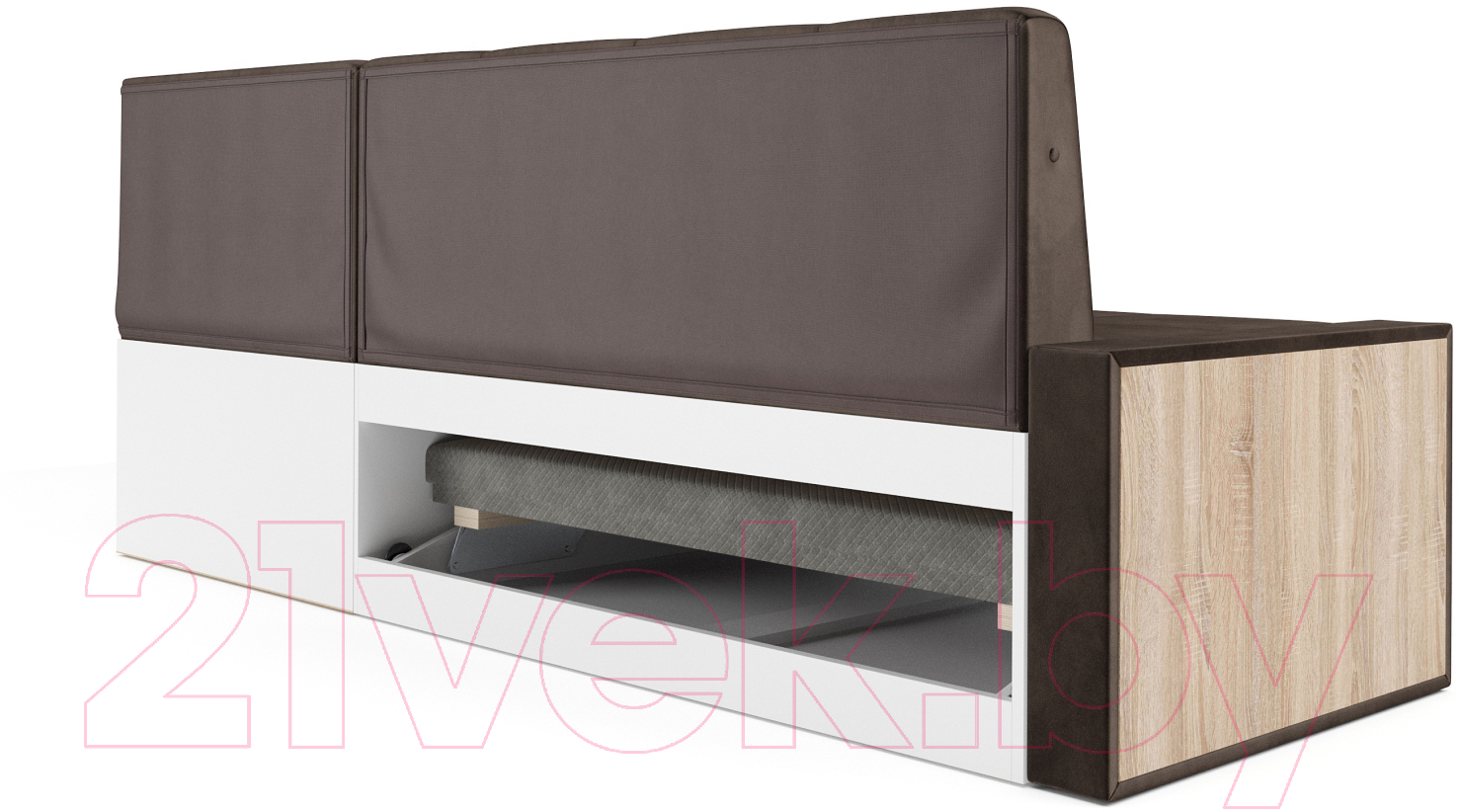 Уголок кухонный мягкий Mebel-Ars Таллин 191x83x121 (бархат шоколадный Star Velvet 60 Cofee) — фото 6