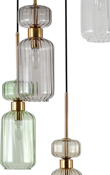 Люстра ESCADA 1141/5S CL/BG/GN/SM/AM (прозрачный/бежевый/зеленый/дым/янтарь)