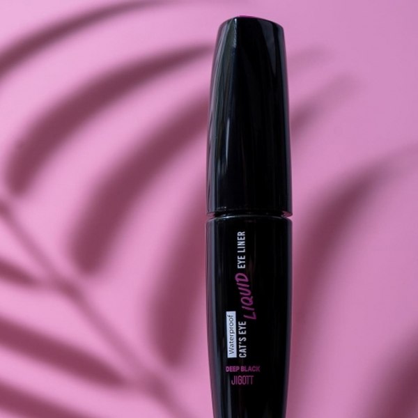Подводка для глаз жидкая Jigott Cat's Eye Waterproof Liquid Eyeliner Deep Black (9г)