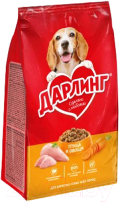 Изображение товара Сухой корм для собак Дарлинг С птицей и овощами (500г)