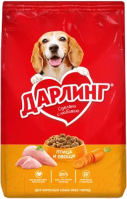 Изображение товара Сухой корм для собак Дарлинг С птицей и овощами (500г)