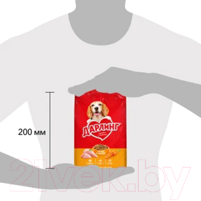 Изображение товара Сухой корм для собак Дарлинг С птицей и овощами (500г)