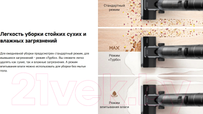 Вертикальный пылесос Dreame H12S / HHR30B (черный)