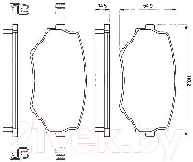 

Тормозные колодки Bosch, 0986424669