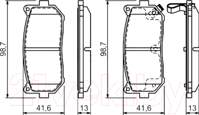 

Тормозные колодки Bosch, 0986424693