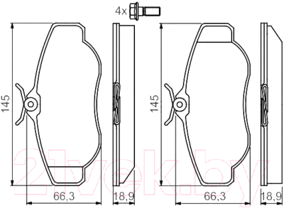 

Тормозные колодки Bosch, 0986424565