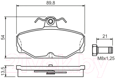 

Тормозные колодки Bosch, 0986469810