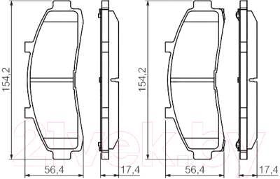 

Тормозные колодки Bosch, 0986424656