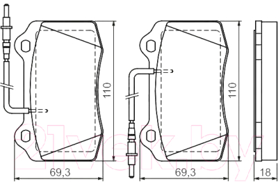 

Тормозные колодки Bosch, 0986424658