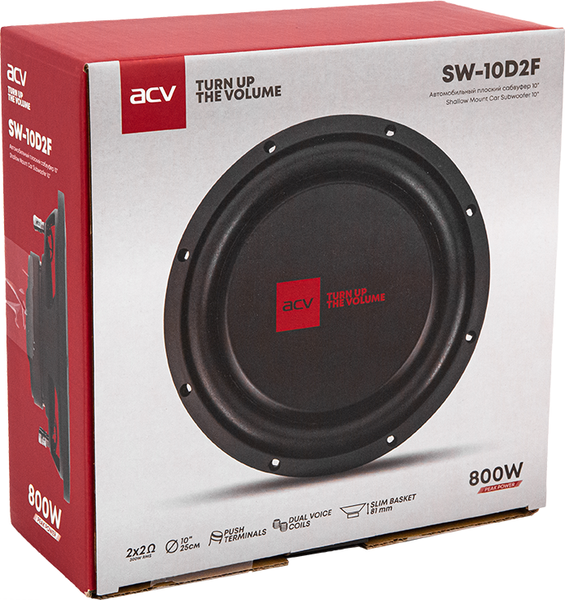Изображение товара Головка сабвуфера ACV SW-10D2F