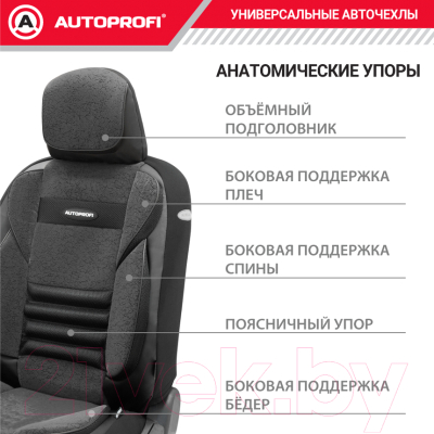 Комплект чехлов для сидений Autoprofi Multi Comfort / MLT-1105GV BK/BK (черный)