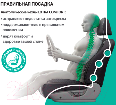 Комплект чехлов для сидений Autoprofi Comfort / COM-1105 Cyclone (циклон)