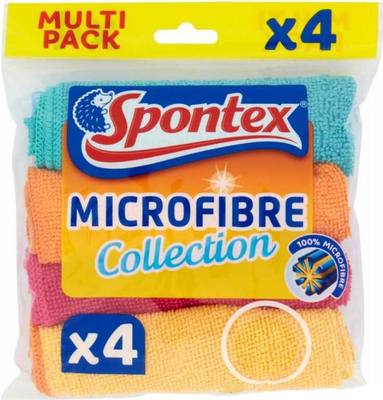 Набор салфеток хозяйственных Spontex Microfibre4 / 19780029 (4шт) -