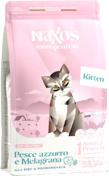 Сухой корм для кошек Adragna Naxos Kitten Рыба с Гранатом