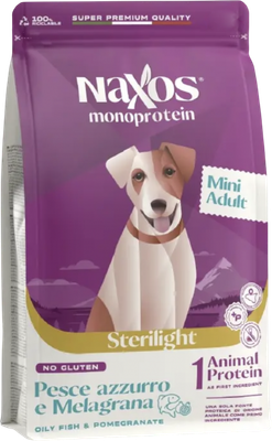 Сухой корм для собак Adragna Naxos Mini Sterilight Рыба с Гранатом (500г) -