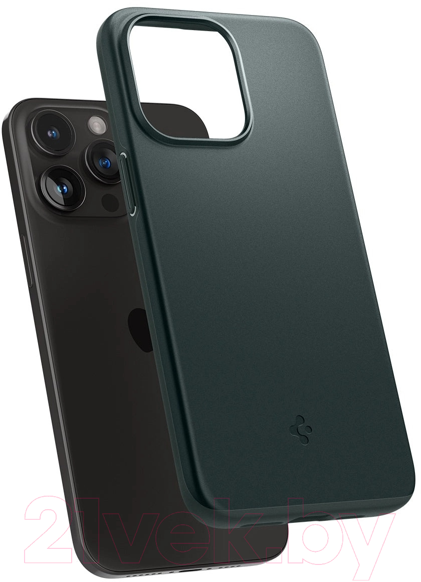 Чехол-накладка Spigen Thin Fit для iPhone 15 Pro Max / ACS06548 (зеленый) — фото 6