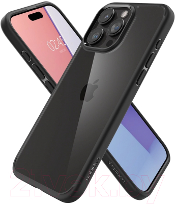 Чехол-накладка Spigen Ultra Hybrid для iPhone 15 Pro Max / ACS06570 (черный)