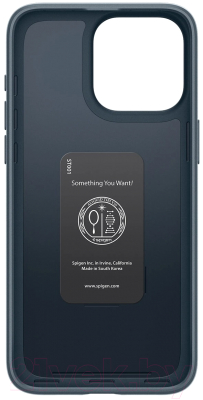 Чехол-накладка Spigen Thin Fit для iPhone 15 Pro Max / ACS06546 (серый/синий)