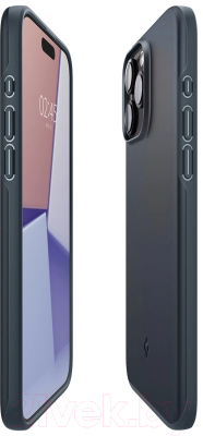 Чехол-накладка Spigen Thin Fit для iPhone 15 Pro Max / ACS06546 (серый/синий)